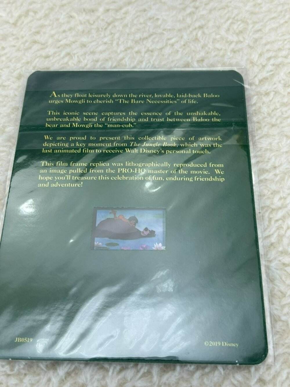 Disney The Jungle Book 2019 Collectible Lithograph Art With Baloo & Mowgli New S - Picture 2 of 2